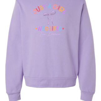 Just A Girl BELLA + CANVAS Unisex Sponge Fleece Classic Crewneck Sweatshirt