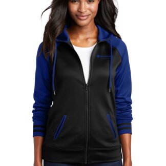 Ladies Sport-Tek® Sport-Wick® Varsity Fleece Full-Zip Hooded Jacket