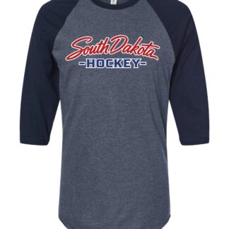 South Dakota Hockey Tultex Unisex Fine Jersey Raglan T-Shirt