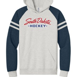 South Dakota Hockey Jerzees® Unisex NuBlend® Varsity Colorblock Hooded Sweatshirt