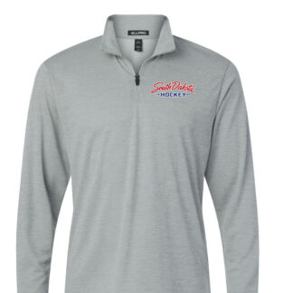 South Dakota Hockey AllPro Quarter-Zip Pullover SILVER NO FACES LARGE