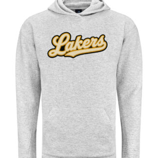 J. America Unisex Pebble Fleece Hooded Pullover with Lakers Applique