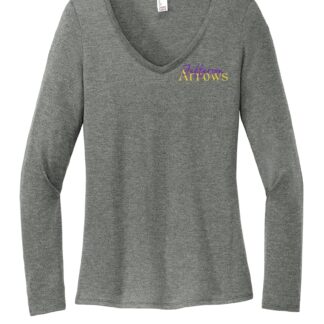 Jefferson Arrows 2 Color District® Women’s Perfect Tri® Long Sleeve V-Neck Tee
