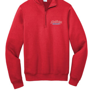 Port & Company 1/4-Zip Pullover Sweatshirt Logo RED XL